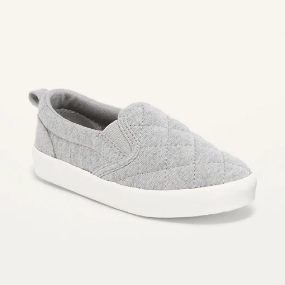 OLD NAVY grey quilted slip on